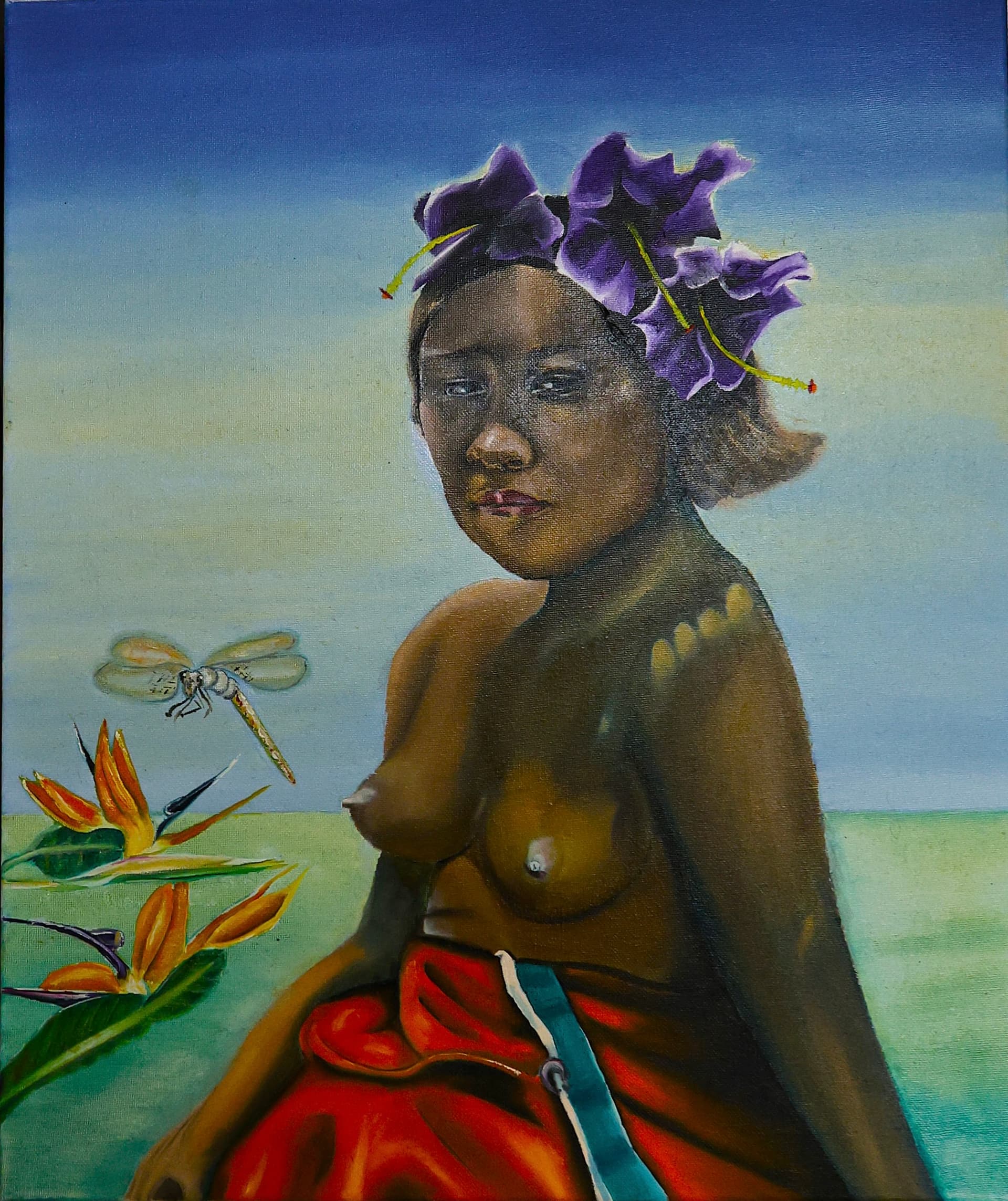 Frau mit Blumen